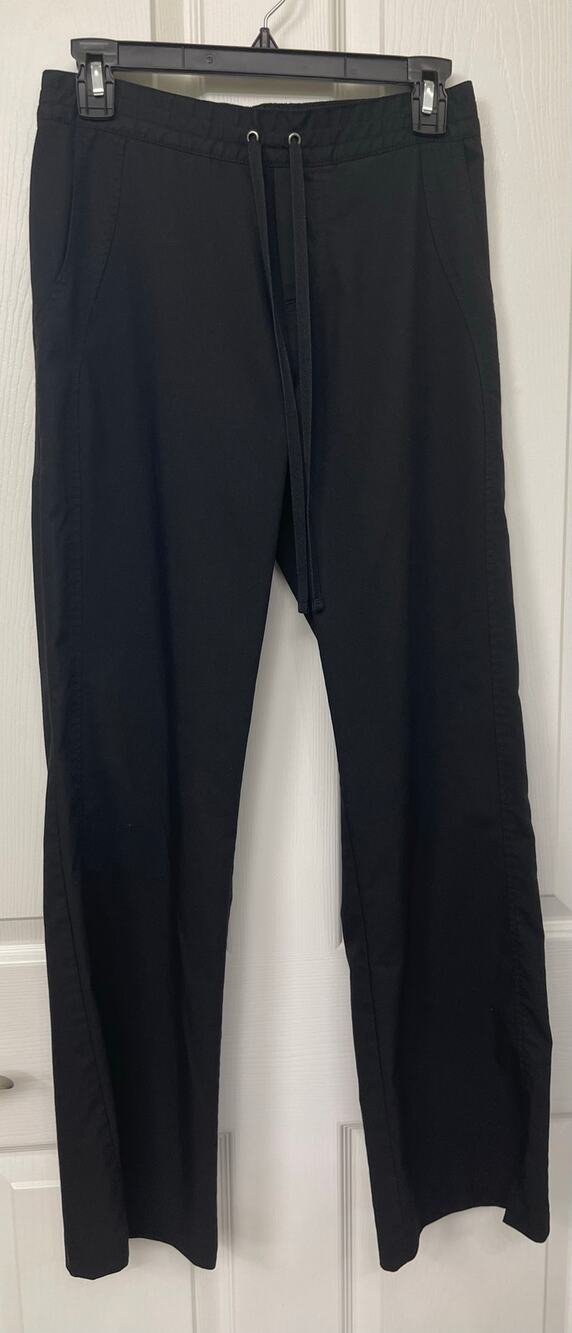 Purple label XS black medical pants drawstring waist scrubs